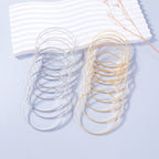 Stylish Set of 10 Gold Bangle Bracelets B4196-SET