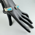 Turquoise Rhinestone Leather Cuff Bracelet B4231