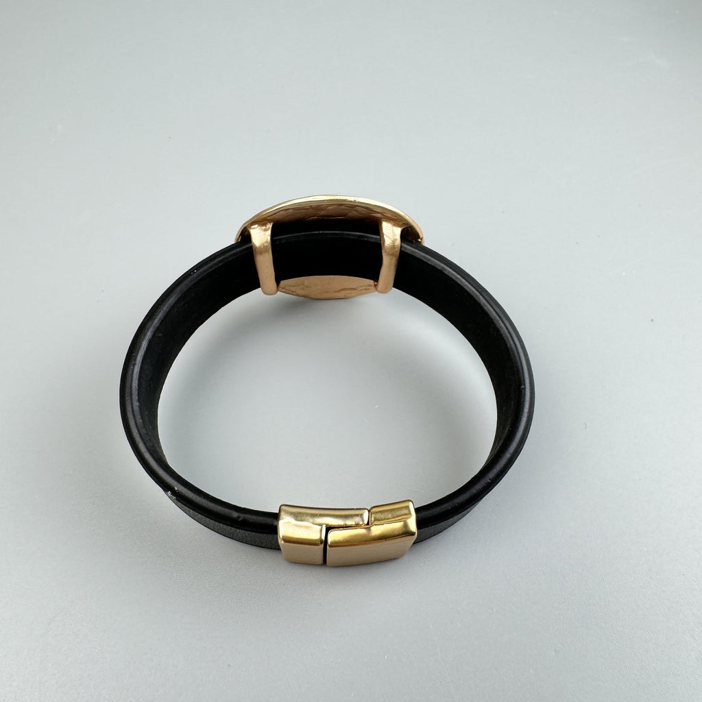 Geometric Turquoise Leather Snap Bracelet B4233 - view 10