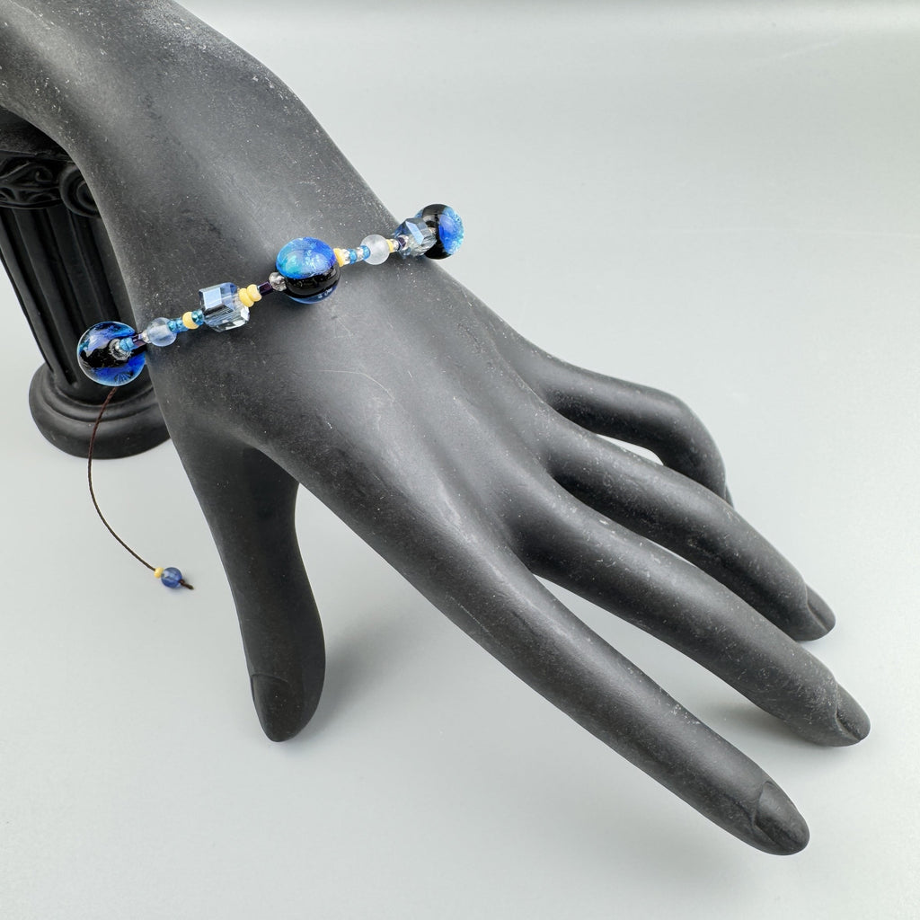 Lantern Glass Braided Bracelet B4238