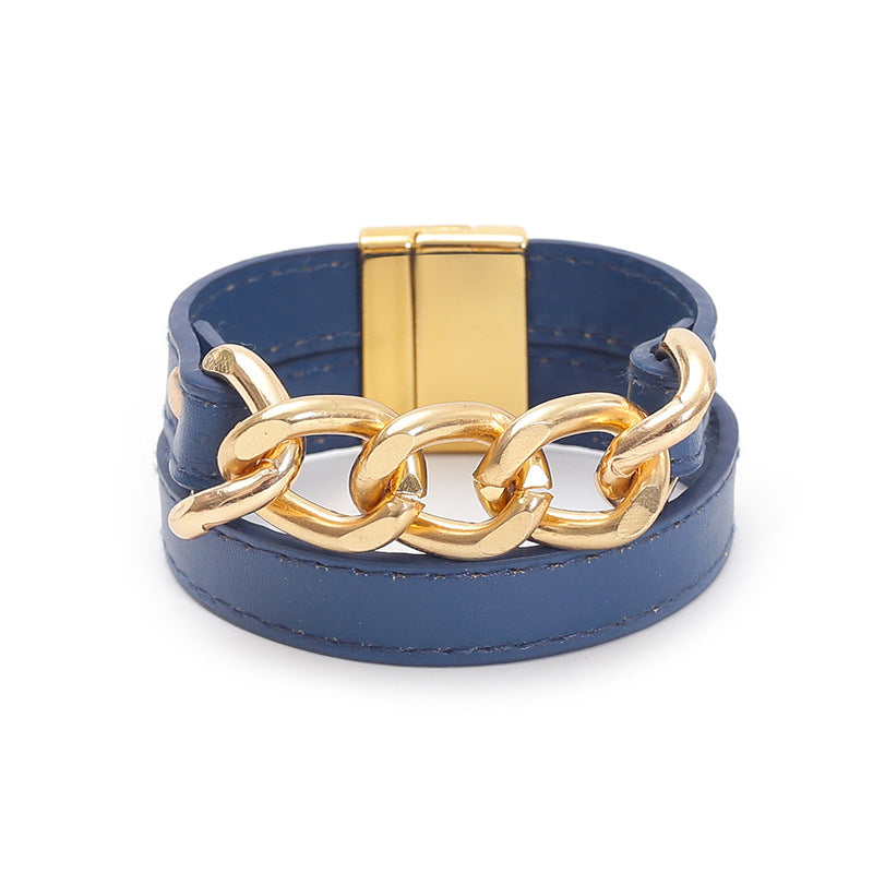 Double Layer Large Chain Bracelet B4251