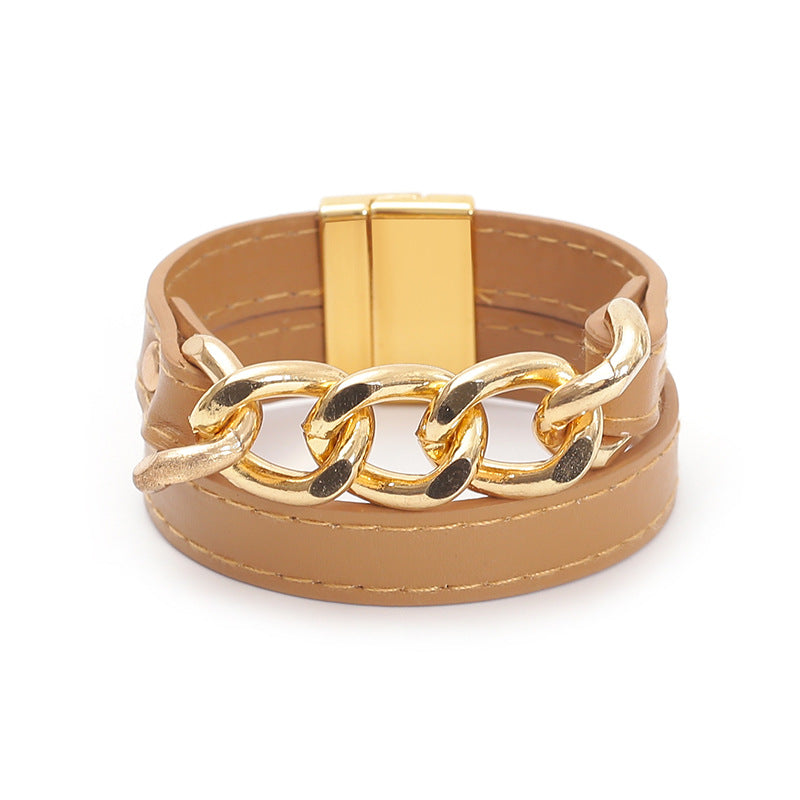 Double Layer Large Chain Bracelet B4251