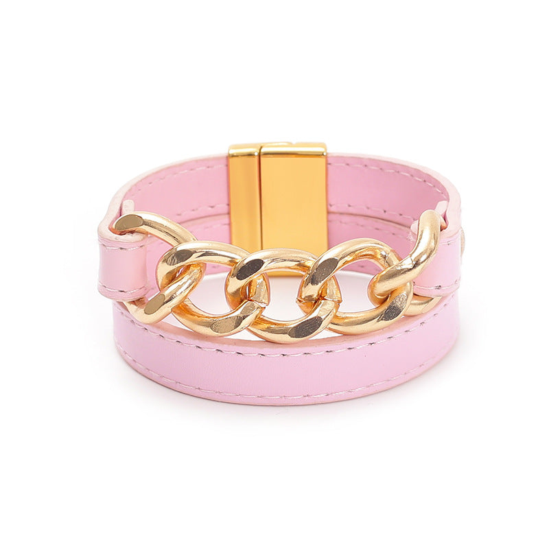 Double Layer Large Chain Bracelet B4251