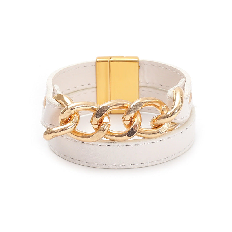 Double Layer Large Chain Bracelet B4251