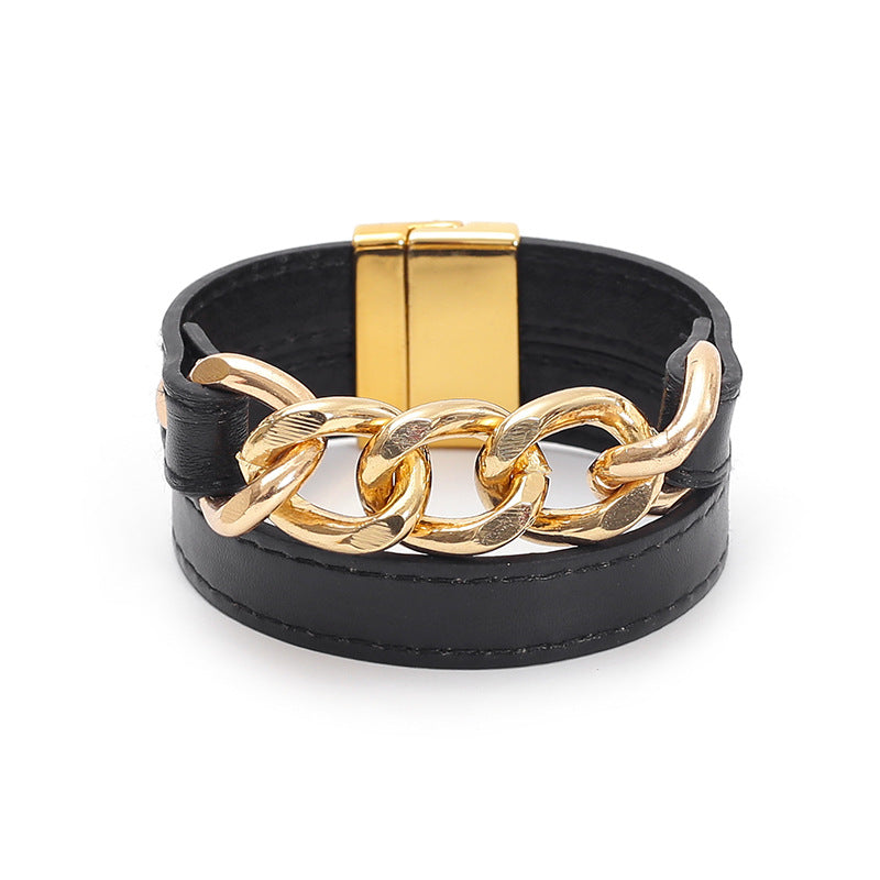 Double Layer Large Chain Bracelet B4251