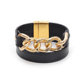 Punk Style Vegan Leather Magnetic Bracelet B4251