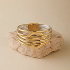 Circle Leatherette Magnetic Bracelet B4295
