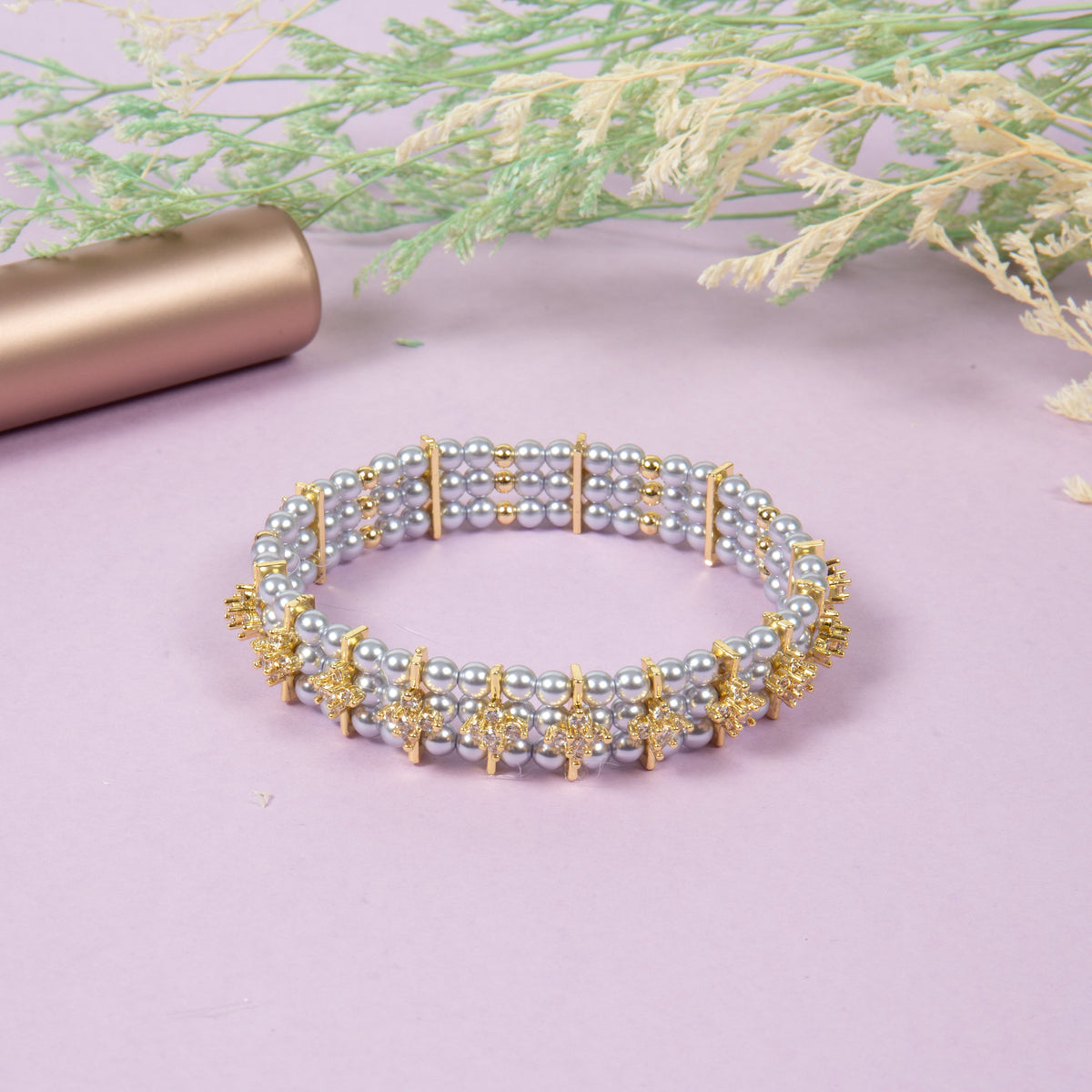 Flowers Cubic Zirconia Bracelet B4311