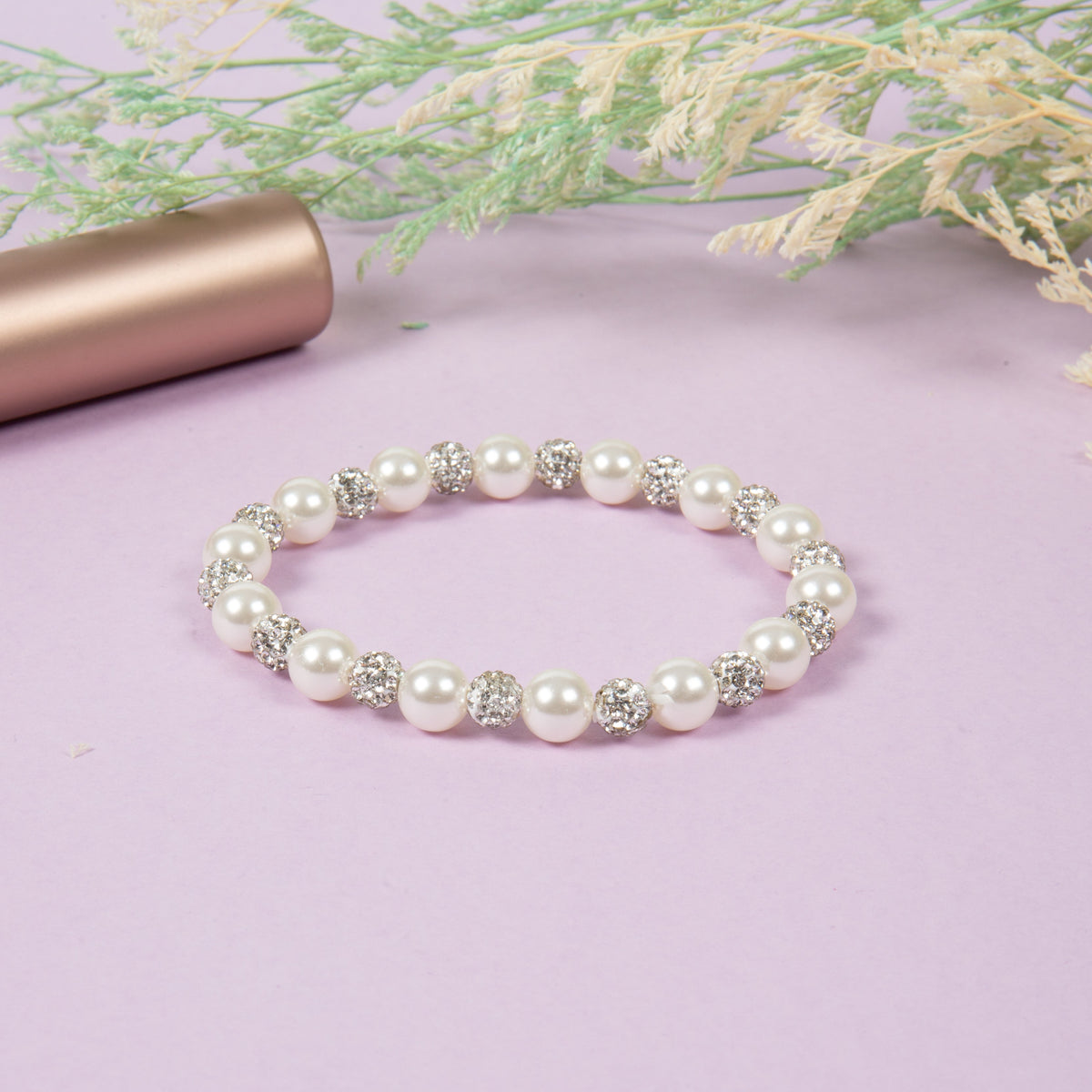 Glass Pearl Beads Bracelet B4314