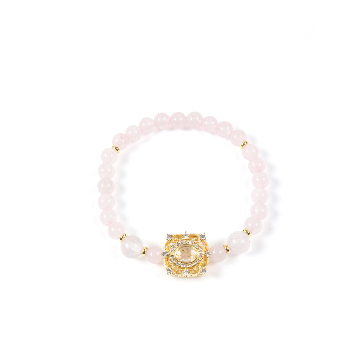 18K Gold Plated Various Stones Strech Bracelet B4324