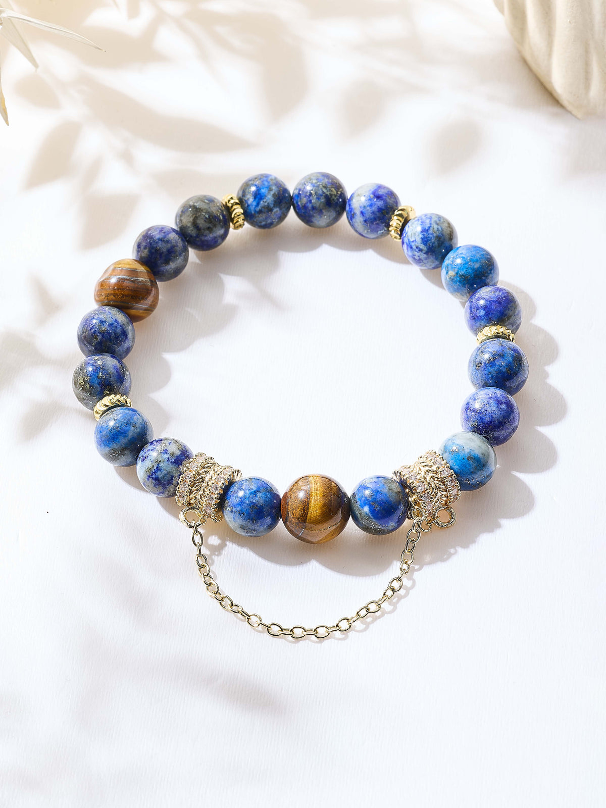 18K Gold Plated Various Stones Cubic Zirconia Strech Bracelet B4318