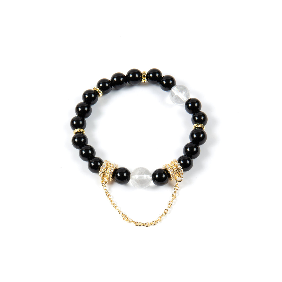 18K Gold Plated Various Stones Cubic Zirconia Strech Bracelet B4318