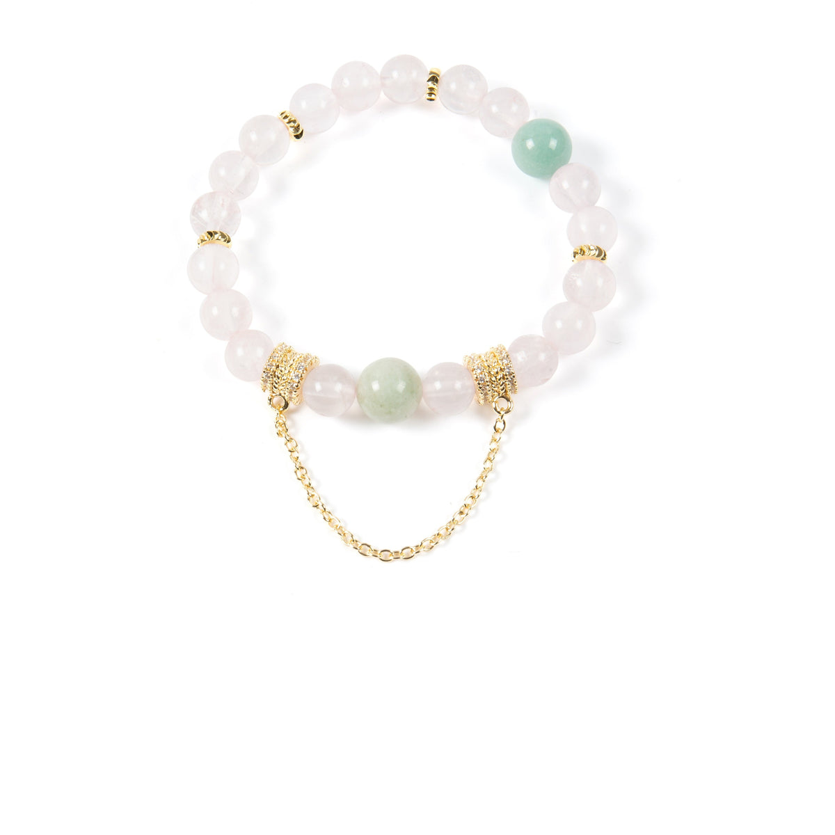 18K Gold Plated Various Stones Cubic Zirconia Strech Bracelet B4318