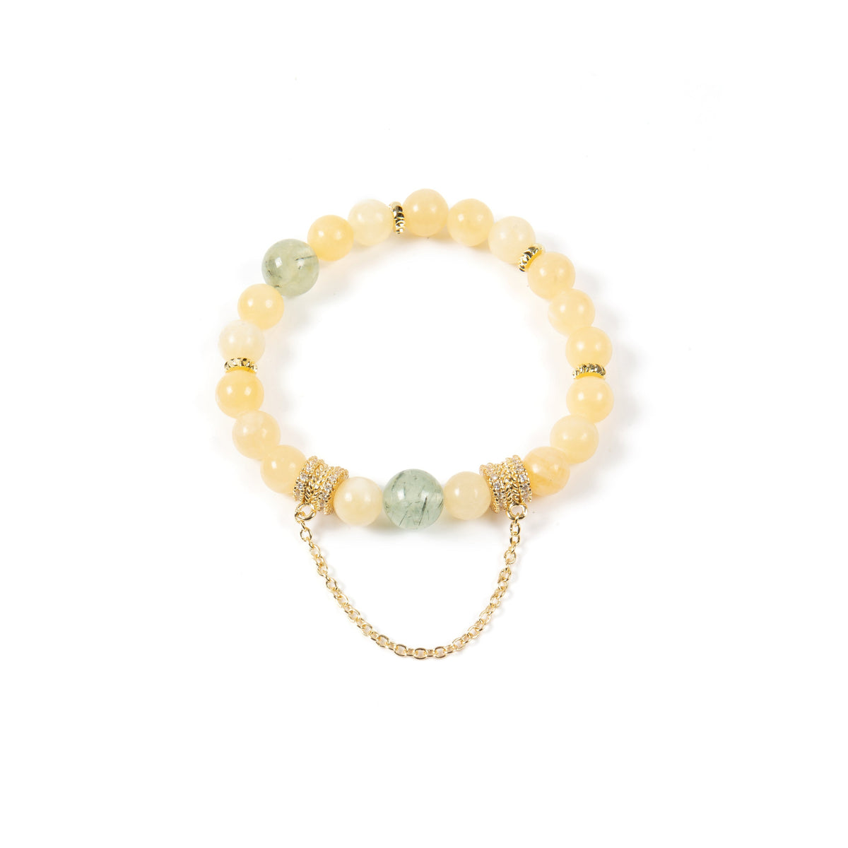 18K Gold Plated Various Stones Cubic Zirconia Strech Bracelet B4318