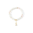 18K Gold-Plated Mixed-Stone Stretch Bracelet B4319 - Moonstone alternate view