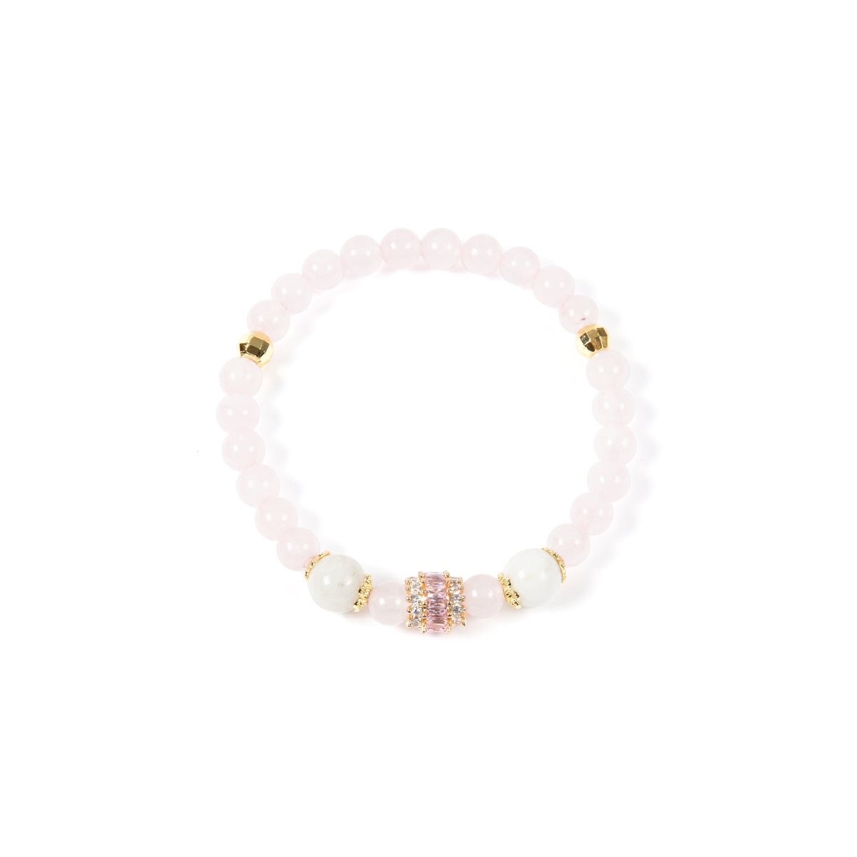 18K Gold Plated Various Stones Cubic Zirconia Strech Bracelet B4322