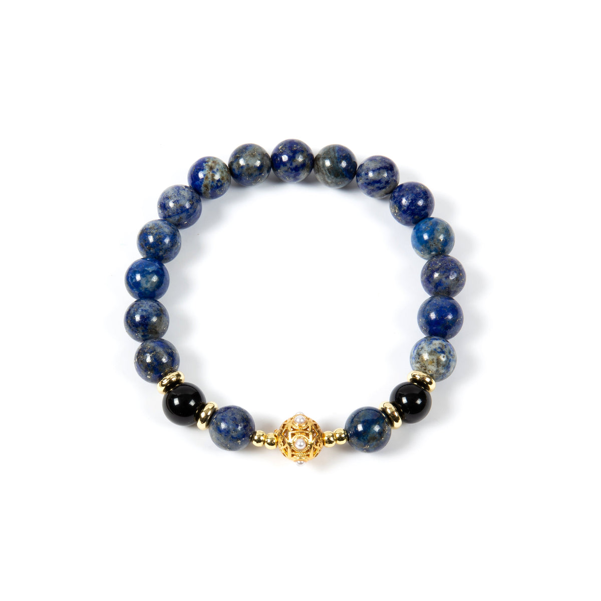 18K Gold Plated Various Stones Strech Bracelet B4317