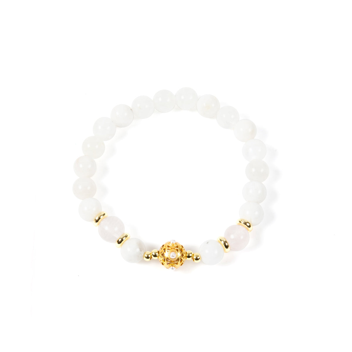 18K Gold Plated Various Stones Strech Bracelet B4317
