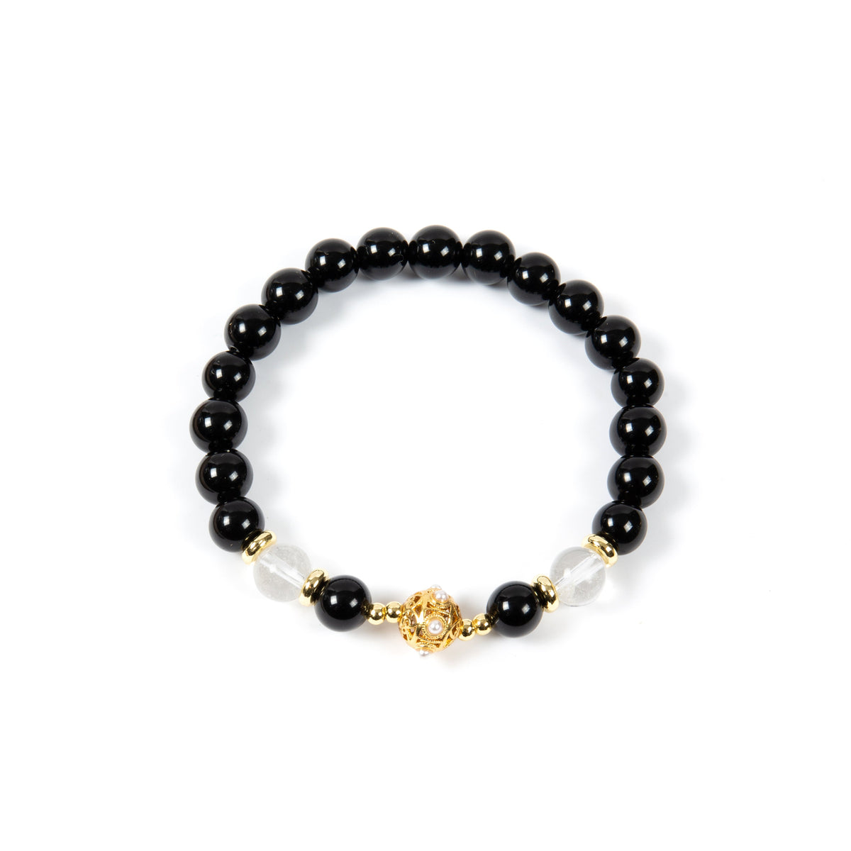 18K Gold Plated Various Stones Strech Bracelet B4317