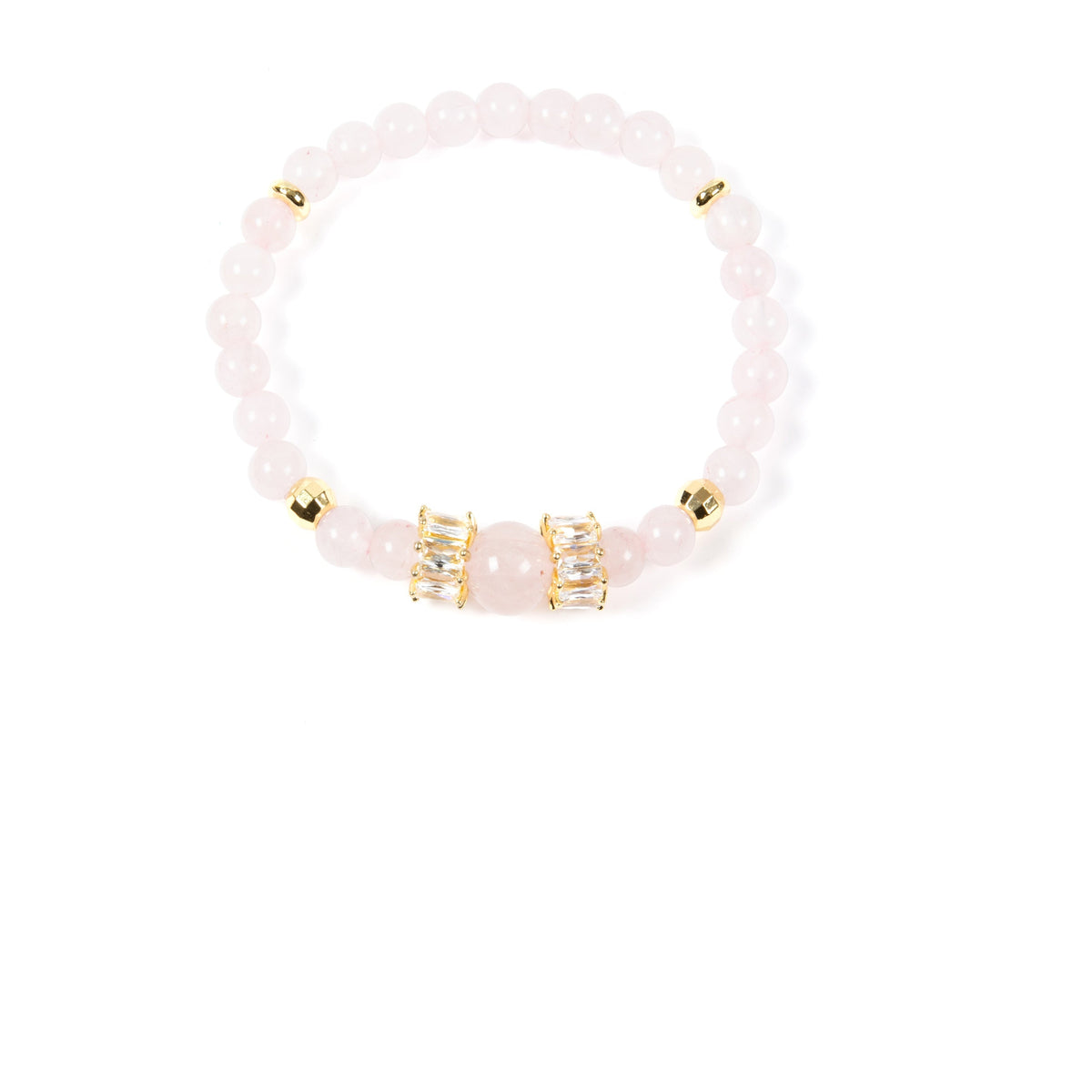 18K Gold Plated Various Stones Cubic Zirconia Strech Bracelet B4325