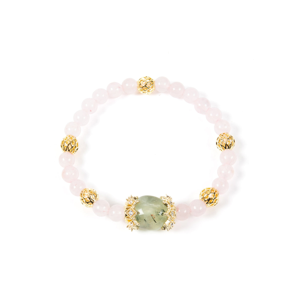 18K Gold-Plated Mixed-Stone Cubic Zirconia Stretch Bracelet B4326