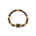 18K Gold-Plated Mixed-Stone Cubic Zirconia Stretch Bracelet B4326