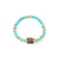 18K Gold-Plated Mixed-Stone Cubic Zirconia Stretch Bracelet B4326