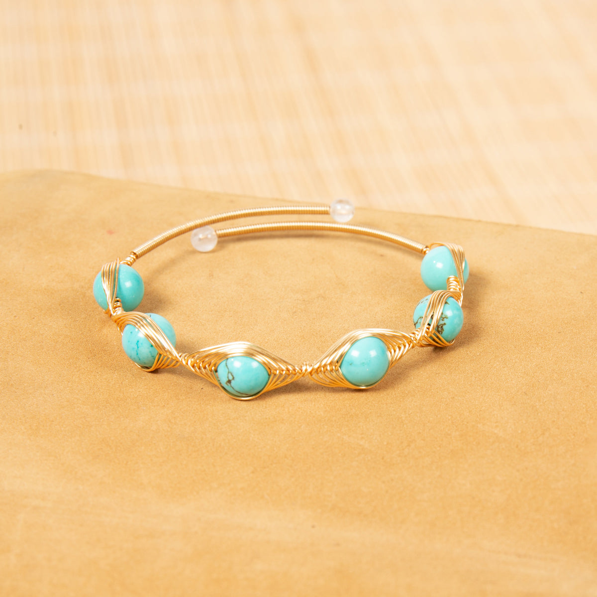 Mixed-Stone Copper Handmade Bracelet B4333 - view 3