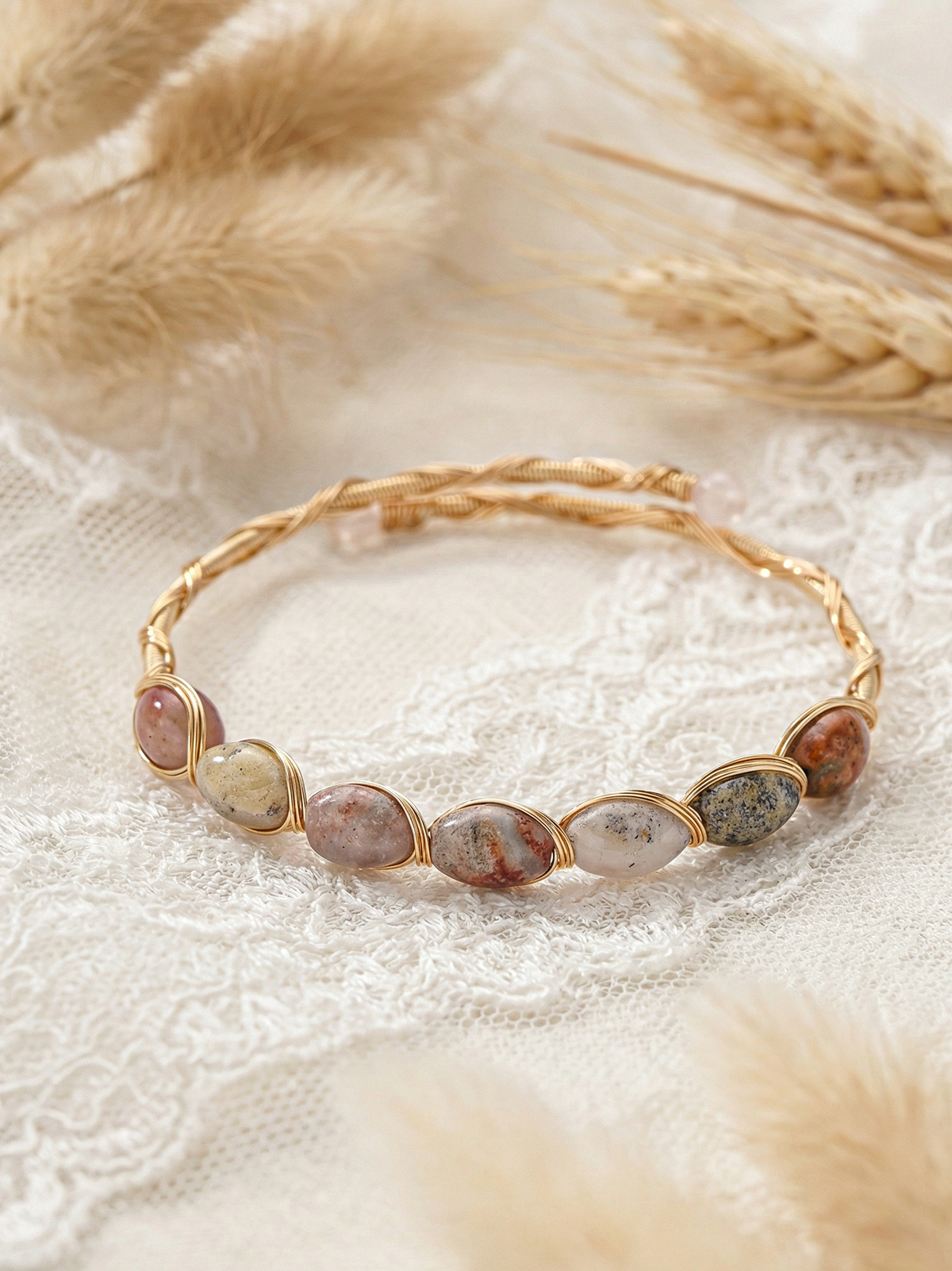 Bohemian Natural Stone Handmade Bracelet B4337 - view 10
