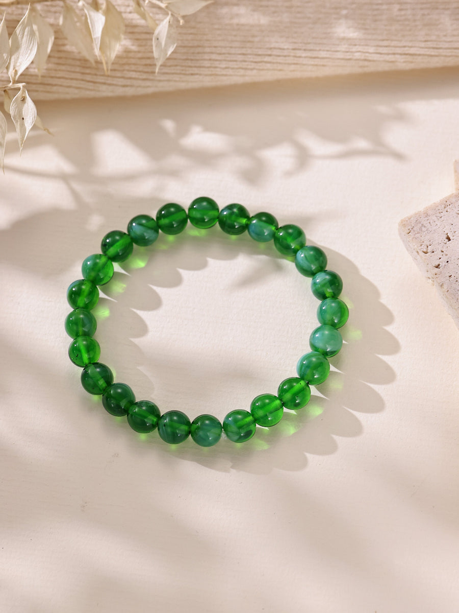 Colored Glass Stone Stretch Bracelet B4348