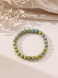 Colored Glass Stone Stretch Bracelet B4350 - 8MM