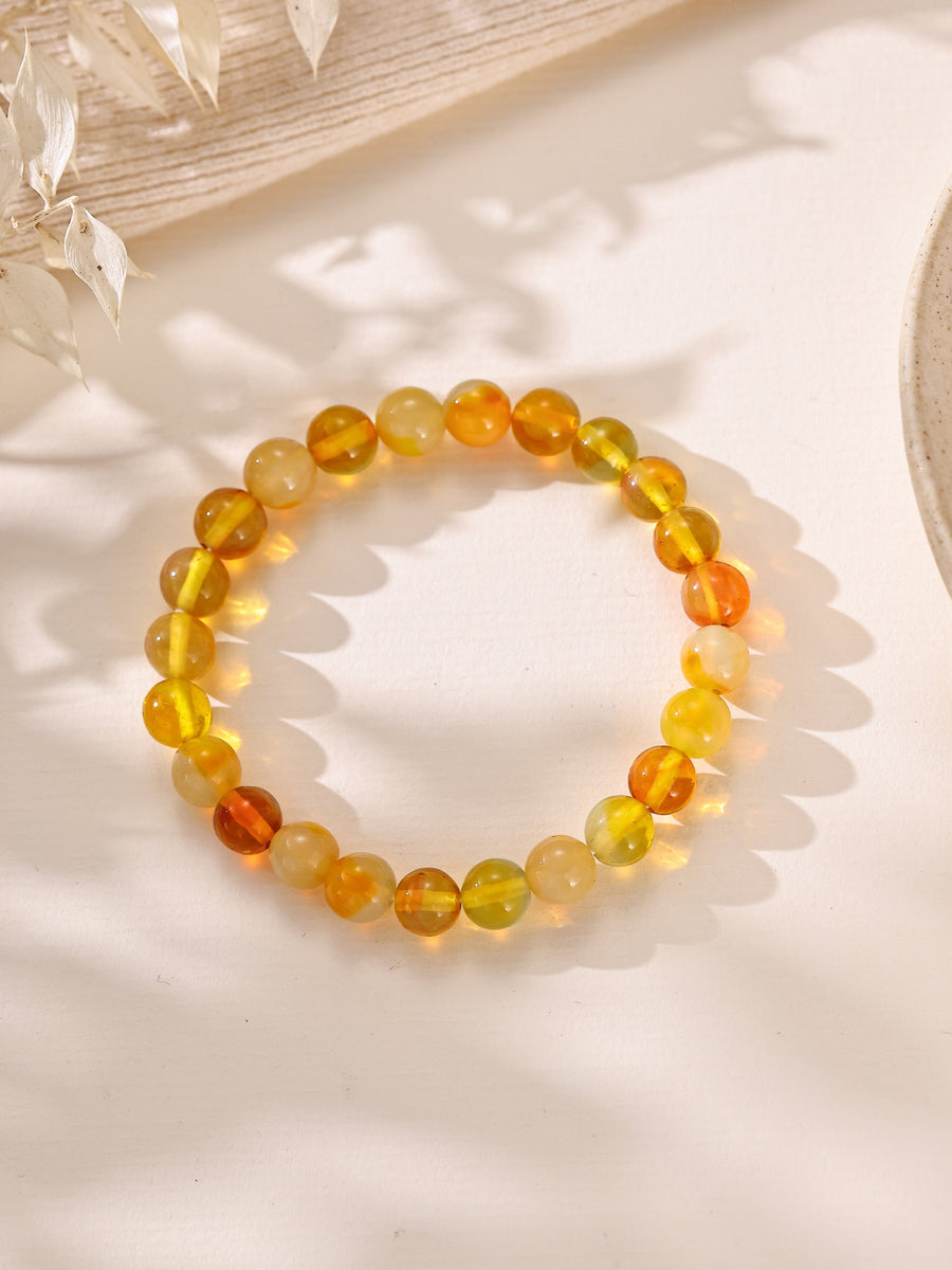 Colored Glass Stone Stretch Bracelet B4351