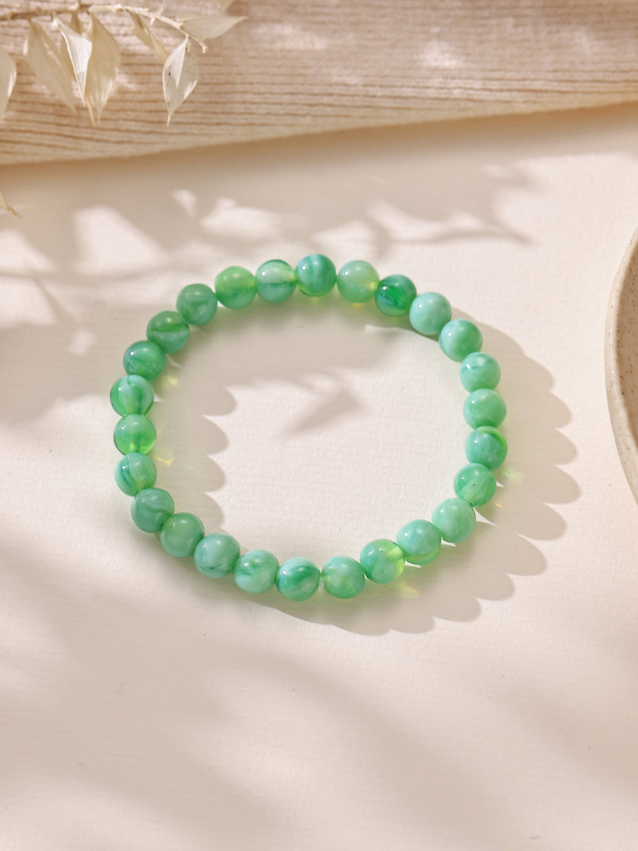 Colored Glass Stone Stretch Bracelet B4355