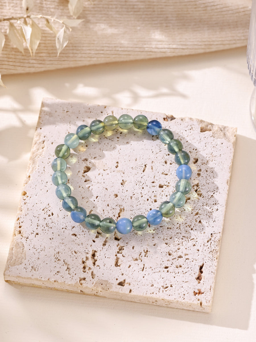 Colored Glass Stone Stretch Bracelet B4356