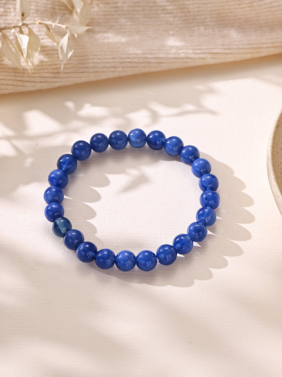 Colored Glass Stone Stretch Bracelet B4357