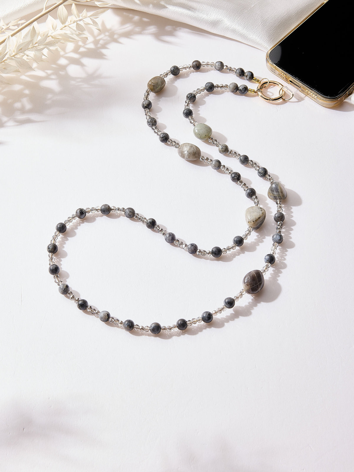 Mixed-Stone Neck Lanyard BC5662