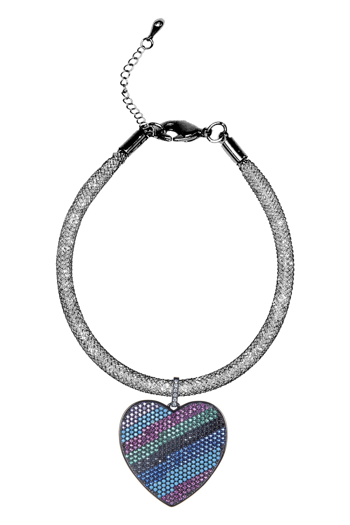 Heart Shaped Zircon Chain Bracelet BP0349