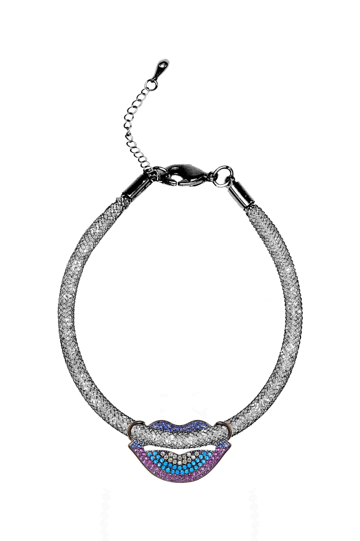 Lips Pattern Zircon Chain Bracelet BP0380