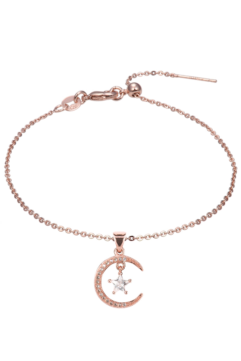Moon&Star Zircon Chain Bracelet BP0559