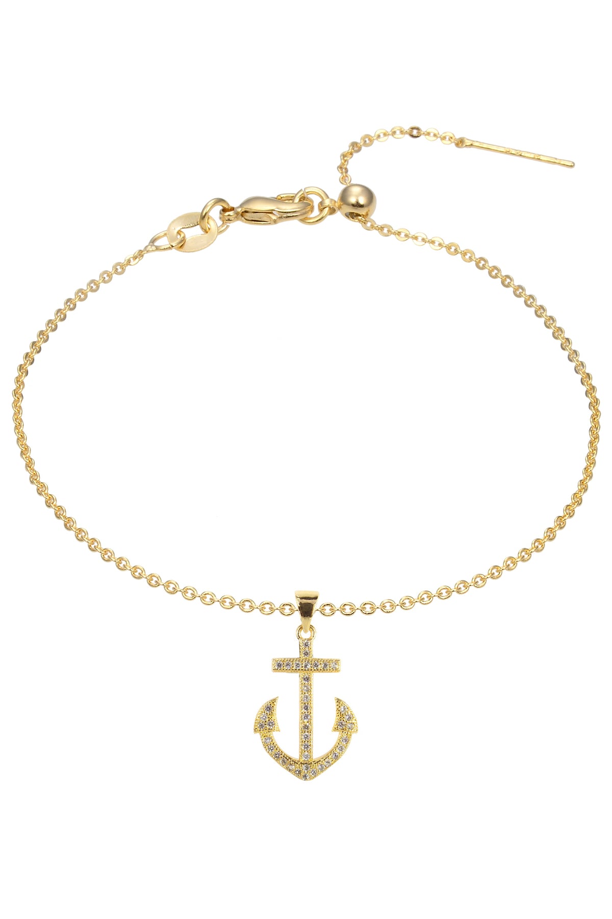 Anchor Zircon Pendant For Bracelet BP0570