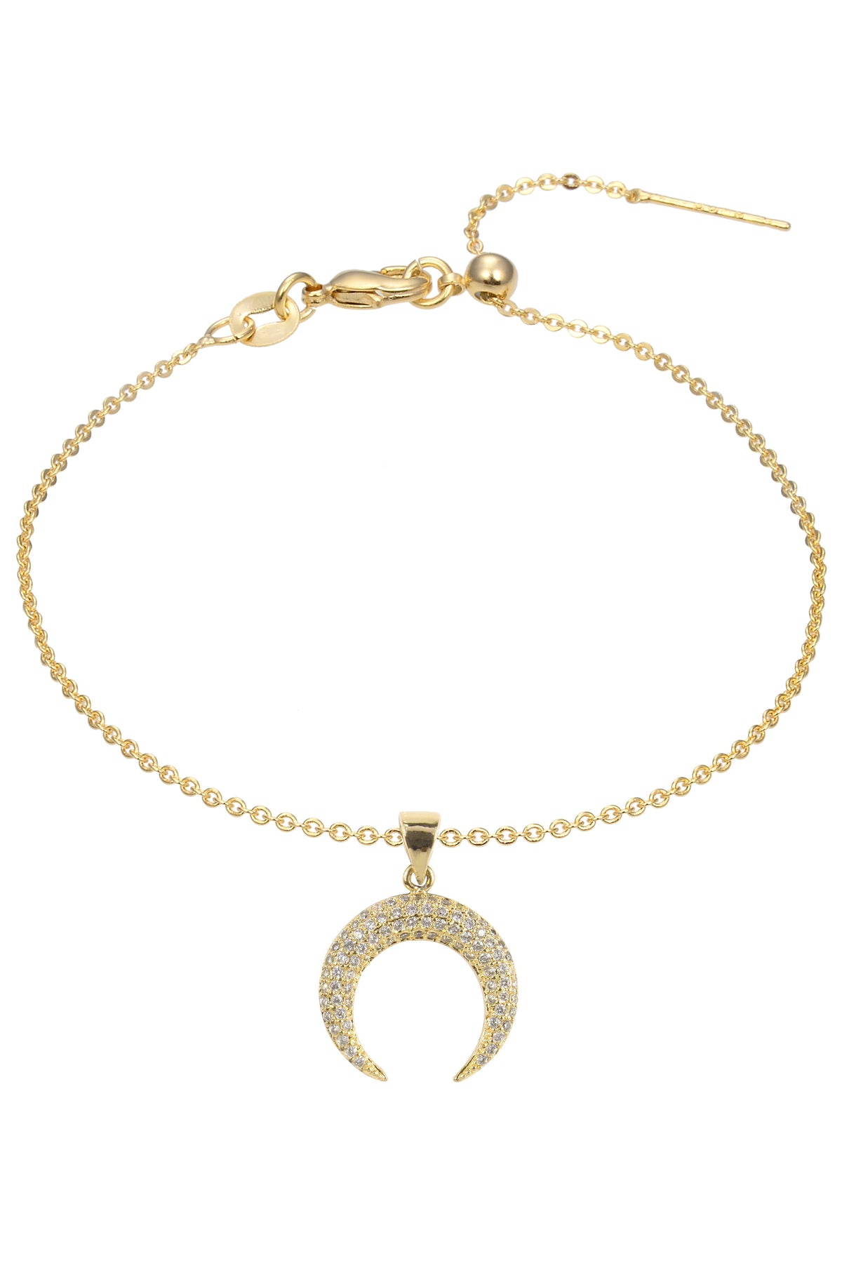 Mini-Moon Zircon Pendant For Bracelet BP0572