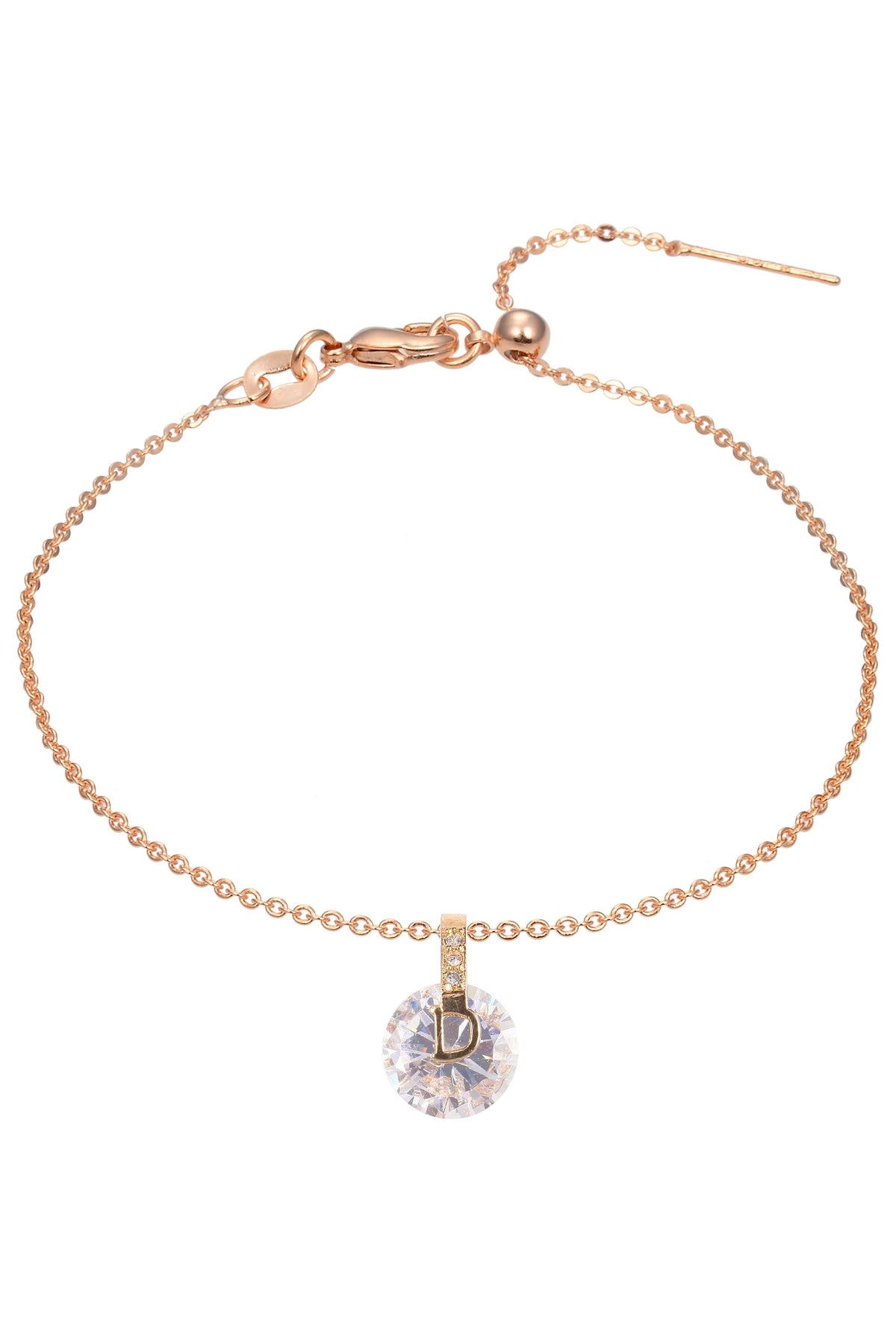 Round Zircon Pendant For Bracelet BP0573