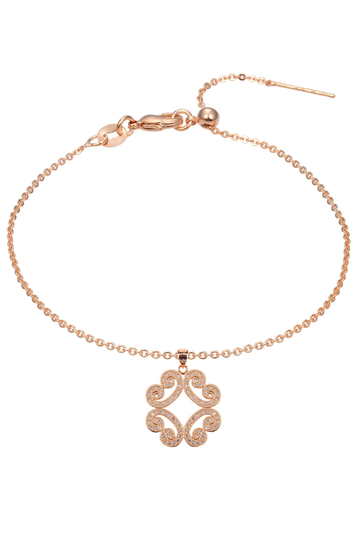 Flower Zircon Pendant For Bracelet BP0578