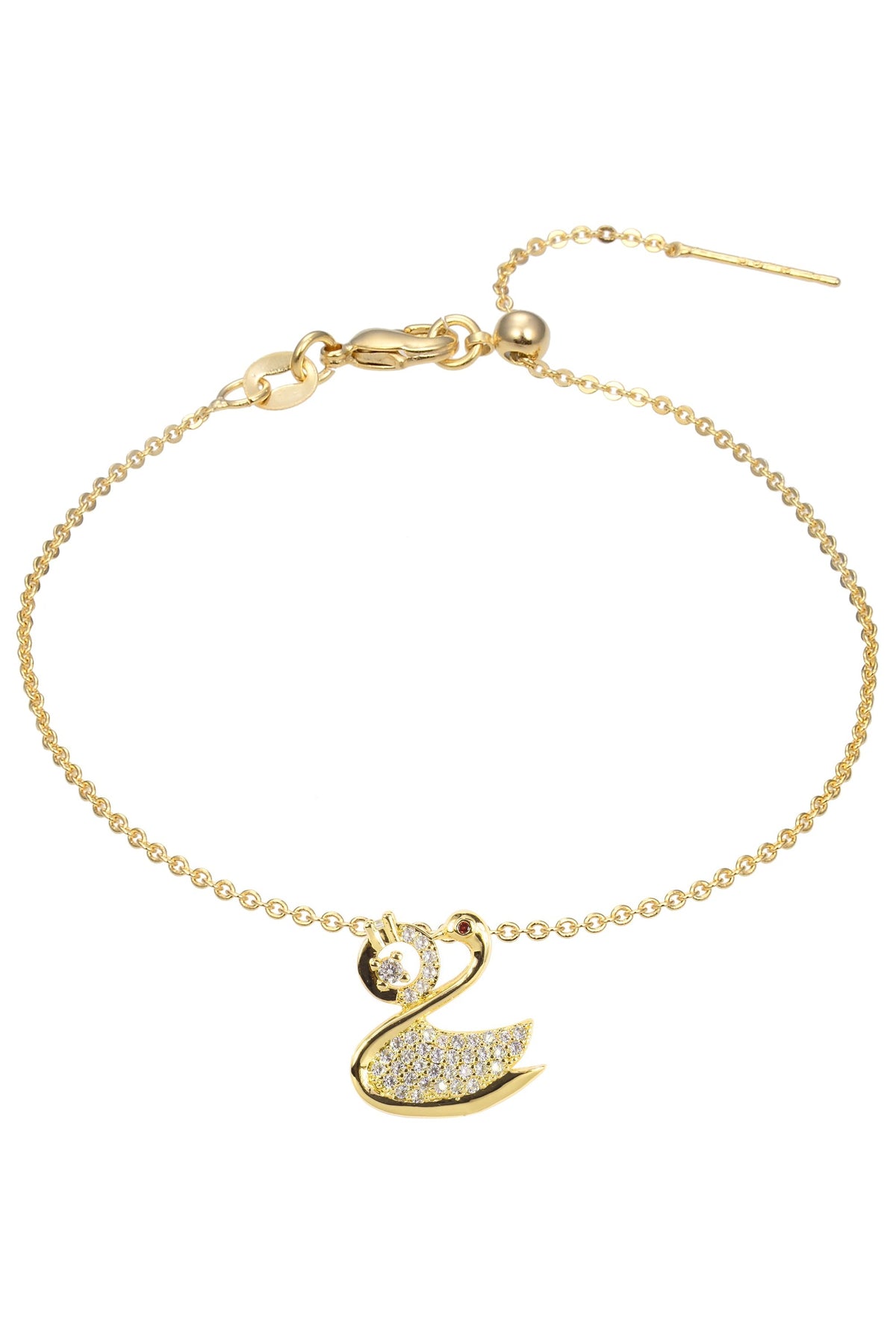 Swan Zircon Pendant For Bracelet BP0587