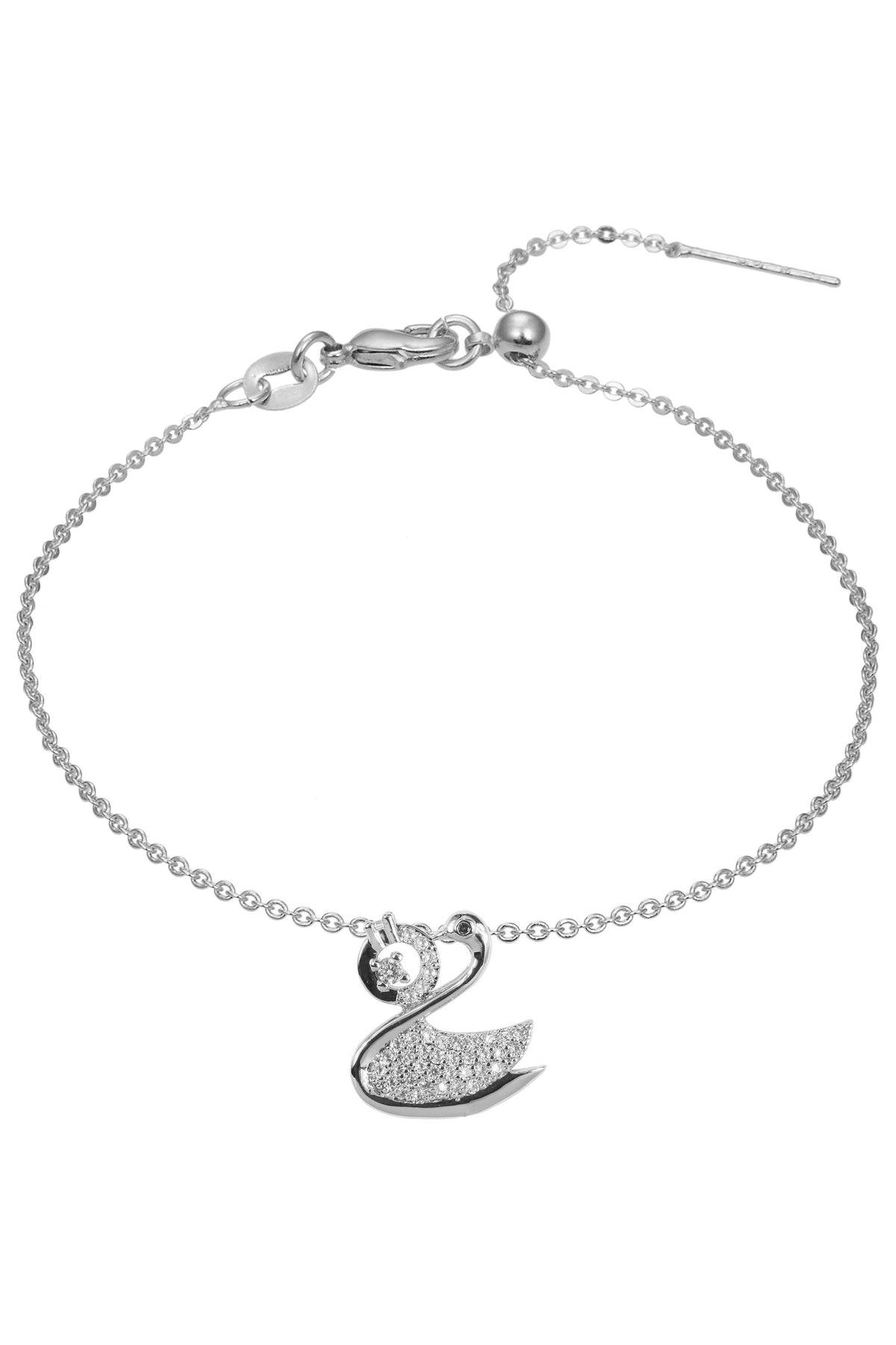 Swan Zircon Pendant For Bracelet BP0587