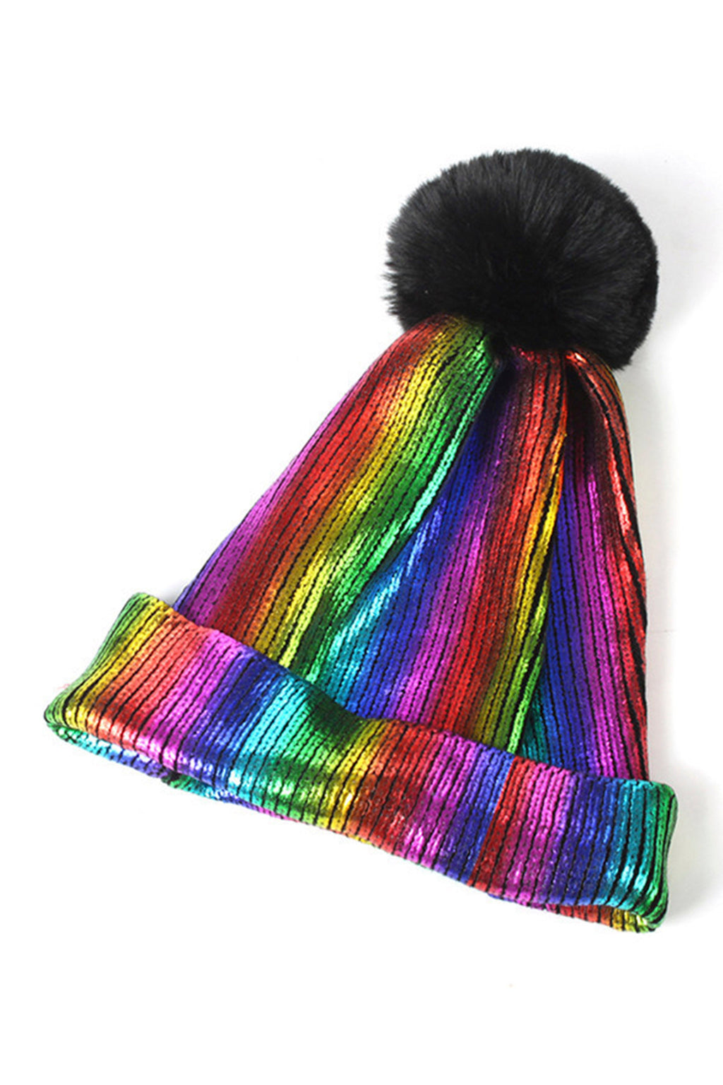 Colorful Pom Pom Knitted Beanie C0044