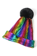 Colorful Pom Pom Knitted Beanie C0044