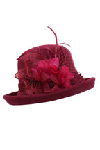 Feather Mesh Bowler Top Hat  C0081