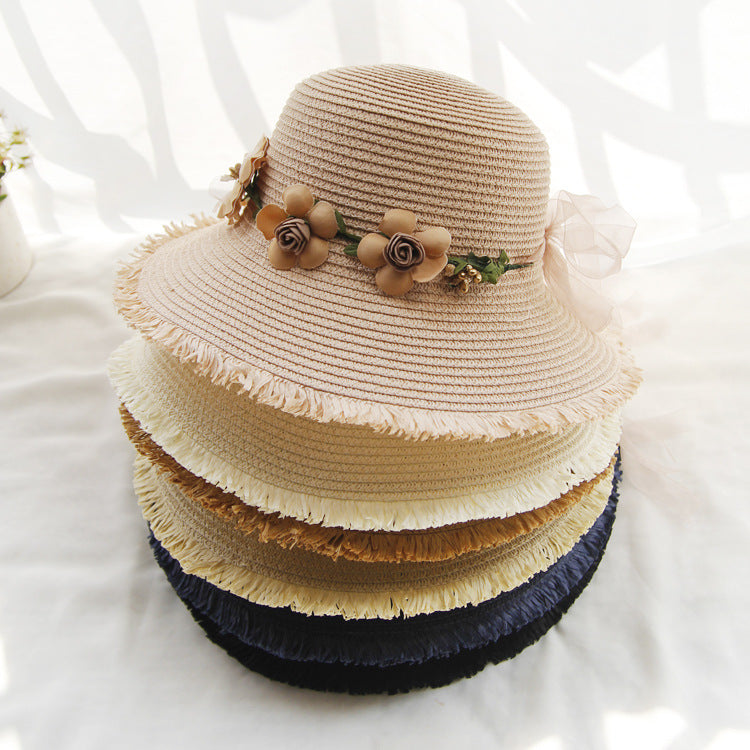 Summer Beach Flower Straw Hats  C0118