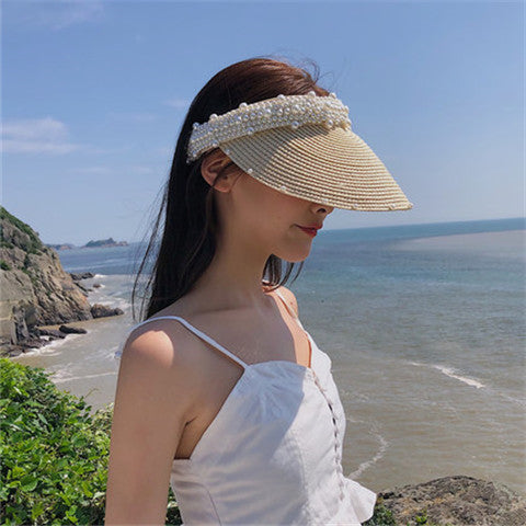 Handmade Pearl Vista Straw Hat C0196